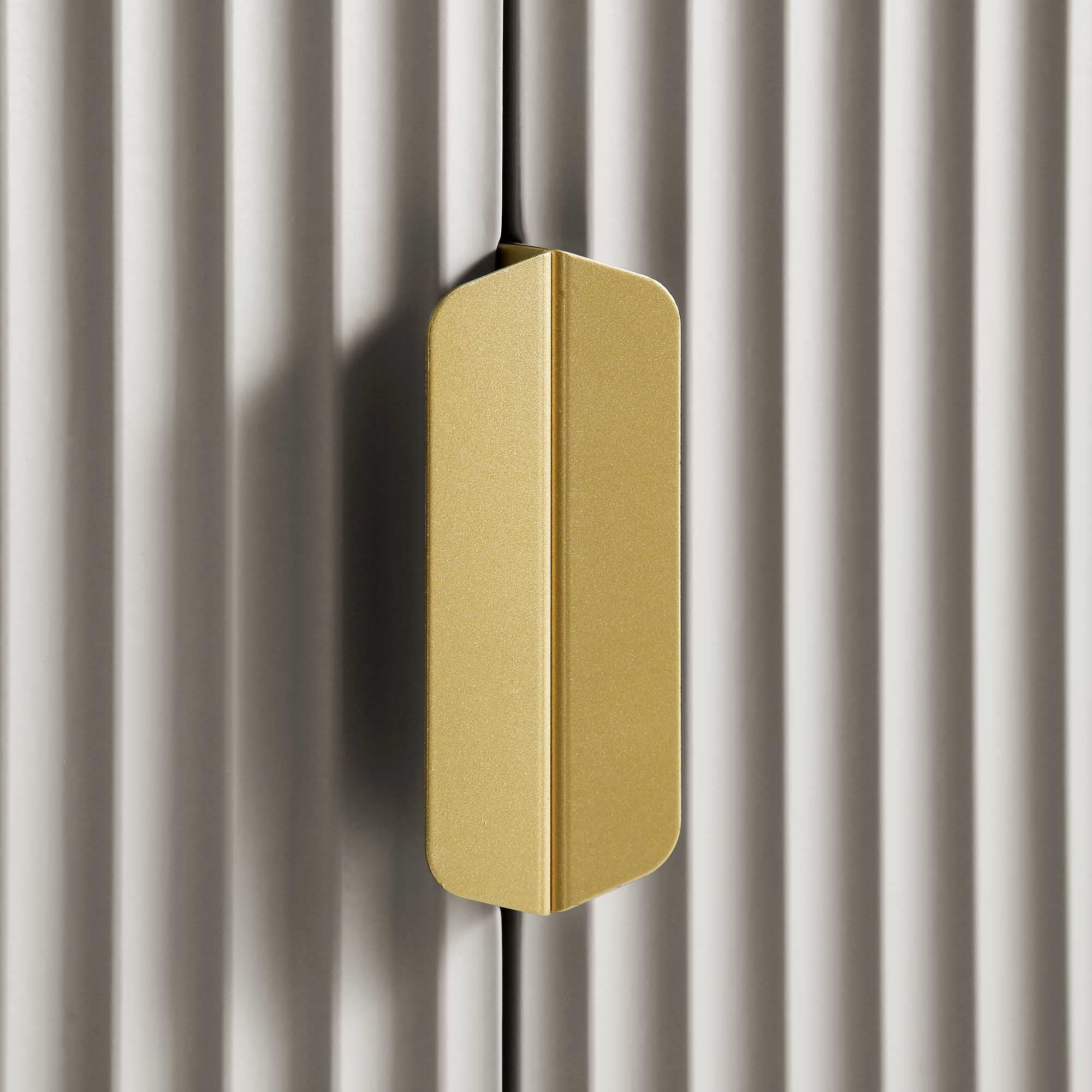 Richmond Ridged Double Closet with Drawer, Matte Taupe