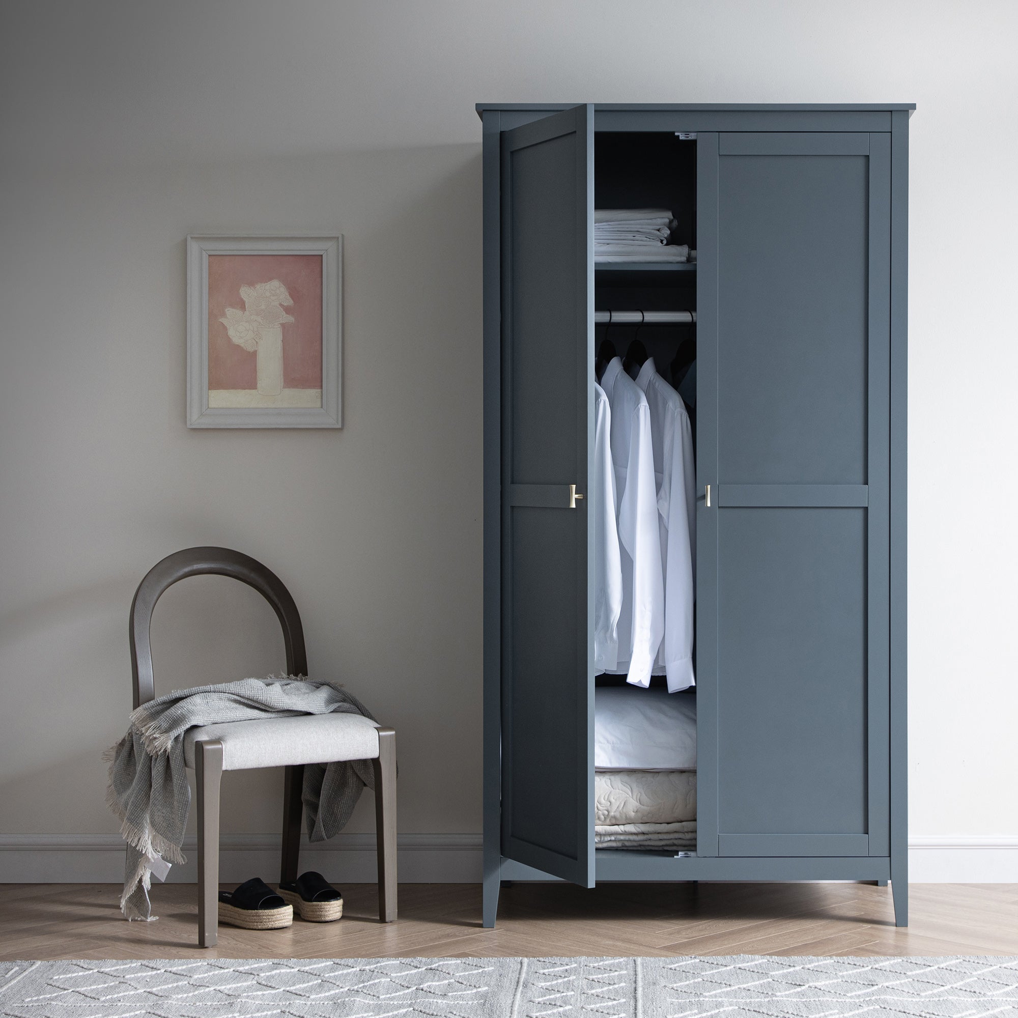 Oakham Double Closet, Stormy Blue