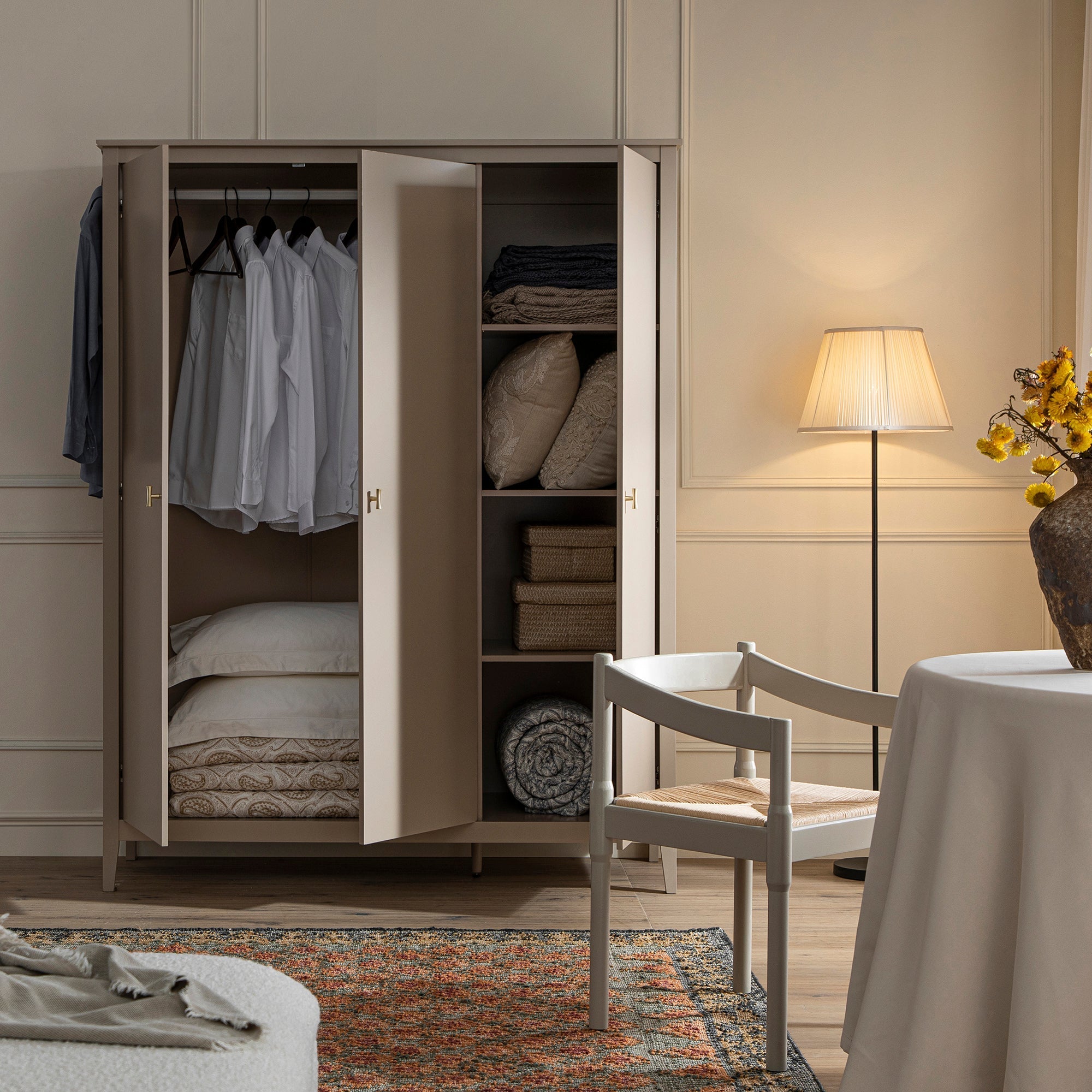 Oakham Triple Closet, Deep Greige