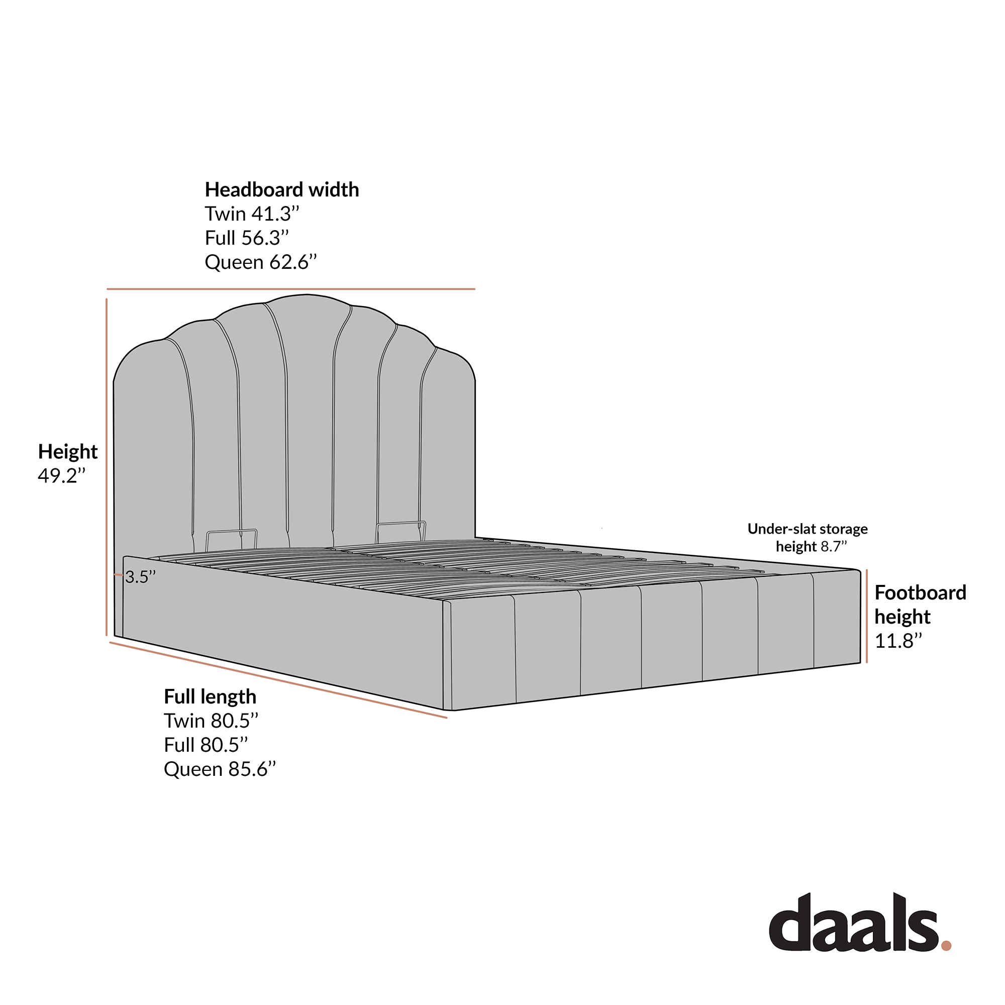 Hana Ottoman Storage Bed, Warm Stone Velvet